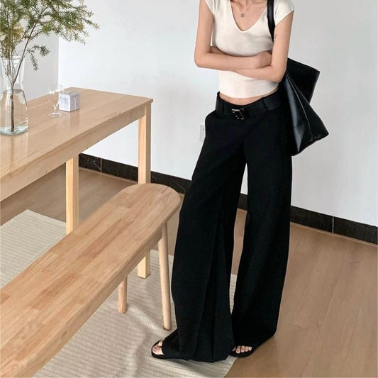 Sophia – Pantalon Costume Taille Basse Femme