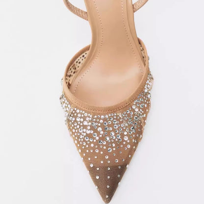 Hayley – Talons Hauts en Maille Brillante