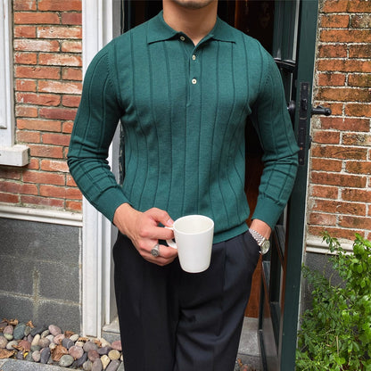 Walter – Chemise à manches longues tricotée et ajustée