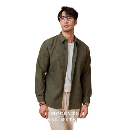 Jeff – Chemise Plissée Ample pour Automne