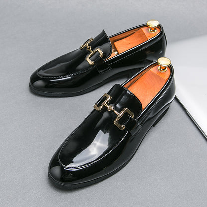 Wayne – Mocassins Brillants Homme en Similicuir Grande Taille