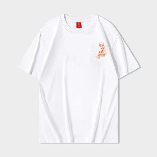 Nathan – T-shirt à col rond et manches courtes avec motif Koi