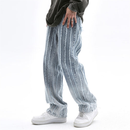 Abigail – Pantalon Ample à Jambes Larges avec Moustaches de Chat