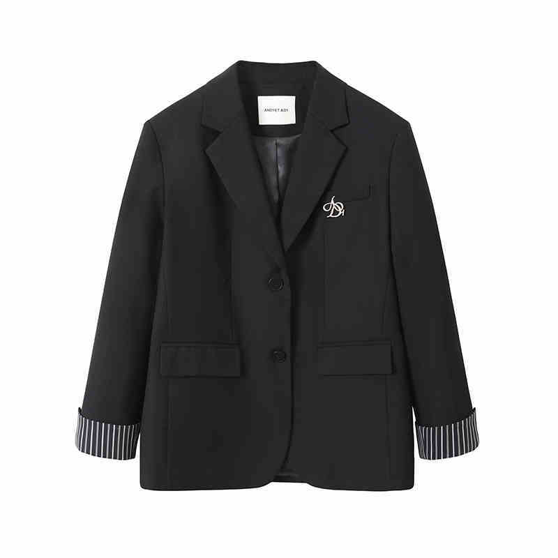 Donna – Veste de Costume Décontractée avec Manches Retroussées
