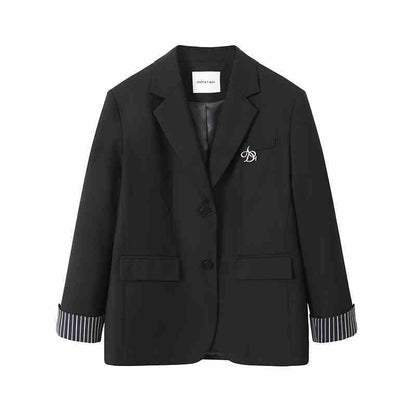 Donna – Veste de Costume Décontractée avec Manches Retroussées