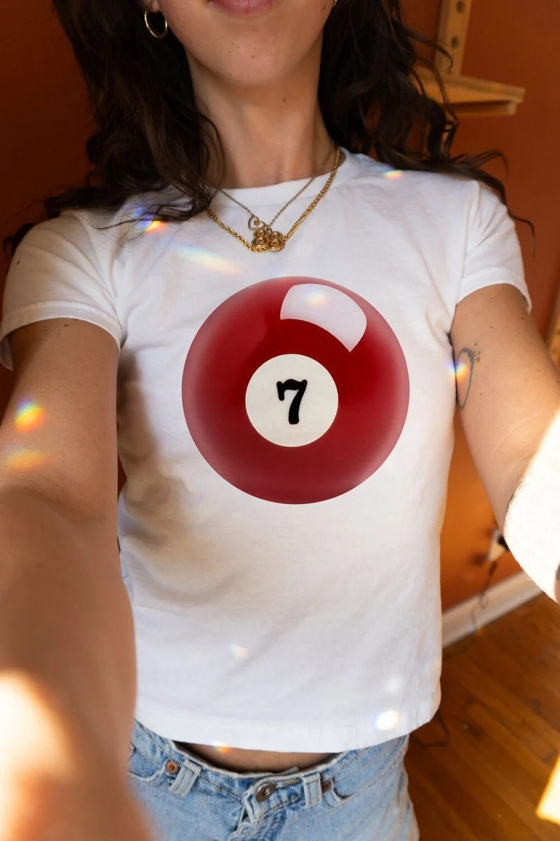 Wendy – T-shirt Court Imprimé Lettres pour Femme