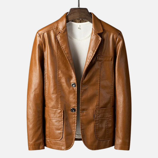 Benjamin – Veste en Cuir Vegan avec Deux Boutons