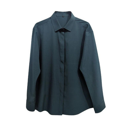 Amanda – Chemise Drapée Style Rétro à Manches Longues
