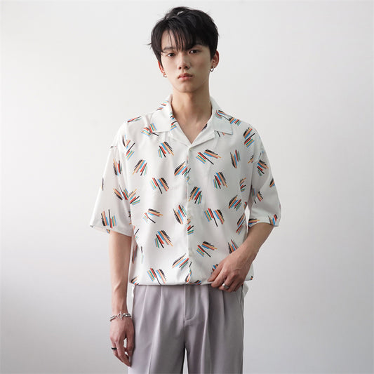 Dominic – Chemise Décontractée à Imprimé Estival pour Homme