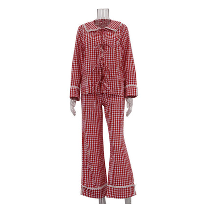Rachel – Ensemble Deux Pièces à Col Claudine et Pantalon Large