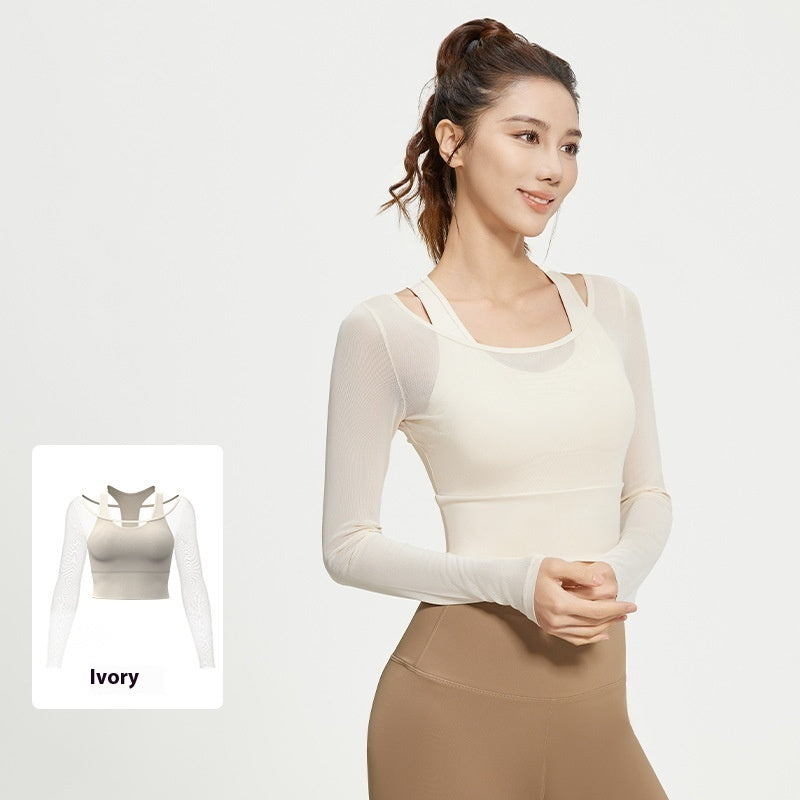Diana – Haut Long à Manches en Maille pour Yoga