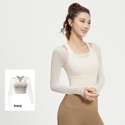 Diana – Haut Long à Manches en Maille pour Yoga
