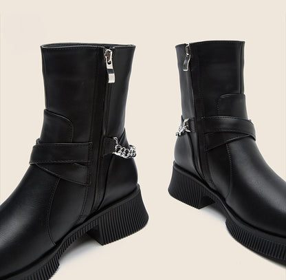 Danielle – Bottes Martin mi-hautes style britannique