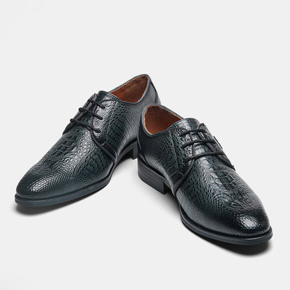 Julian – Chaussures vintage en cuir vegan avec motif