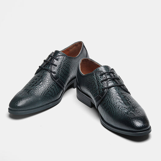 Julian – Chaussures vintage en cuir vegan avec motif