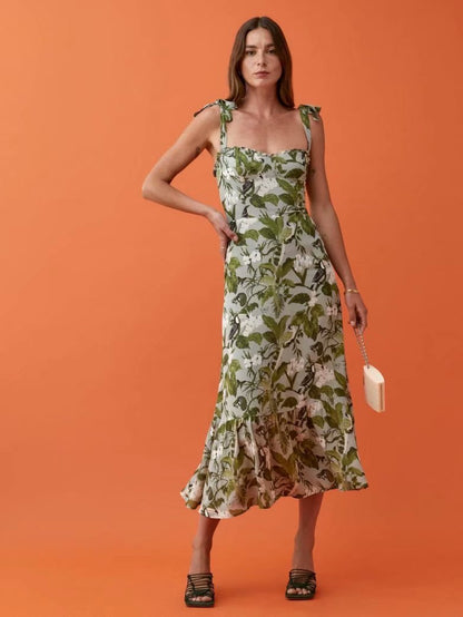 Rebecca – Robe Midi à Volants Personnalisée