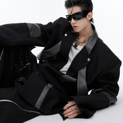 Cameron – Veste de costume avec épaule rembourrée et couture tridimensionnelle