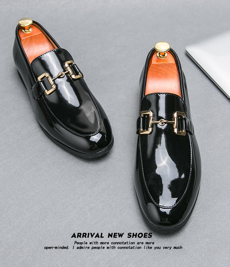Wayne – Mocassins Brillants Homme en Similicuir Grande Taille
