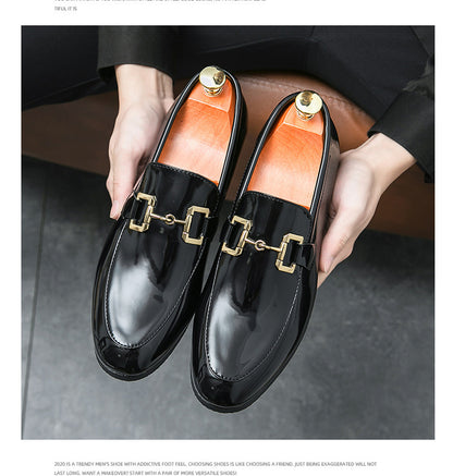 Wayne – Mocassins Brillants Homme en Similicuir Grande Taille