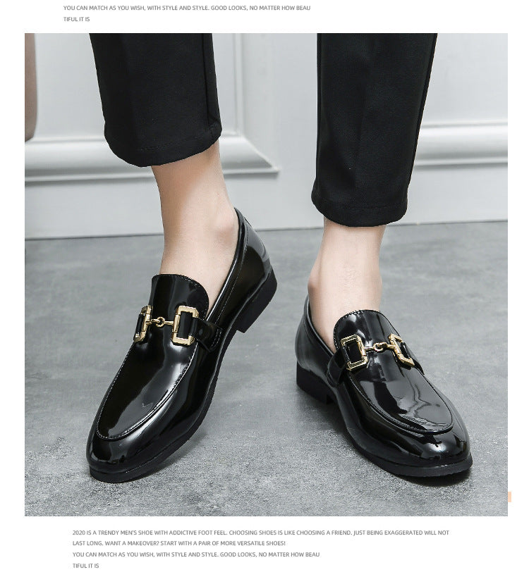 Wayne – Mocassins Brillants Homme en Similicuir Grande Taille
