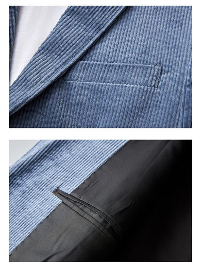 Sophie – Costume Slim en Velours Côtelé Automne Business