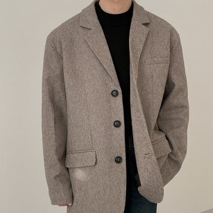 Noel – Veste de costume à simple boutonnage de style hongkongais vintage