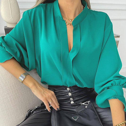 Harriet – Chemise Élégante en Chiffon à Manches Longues