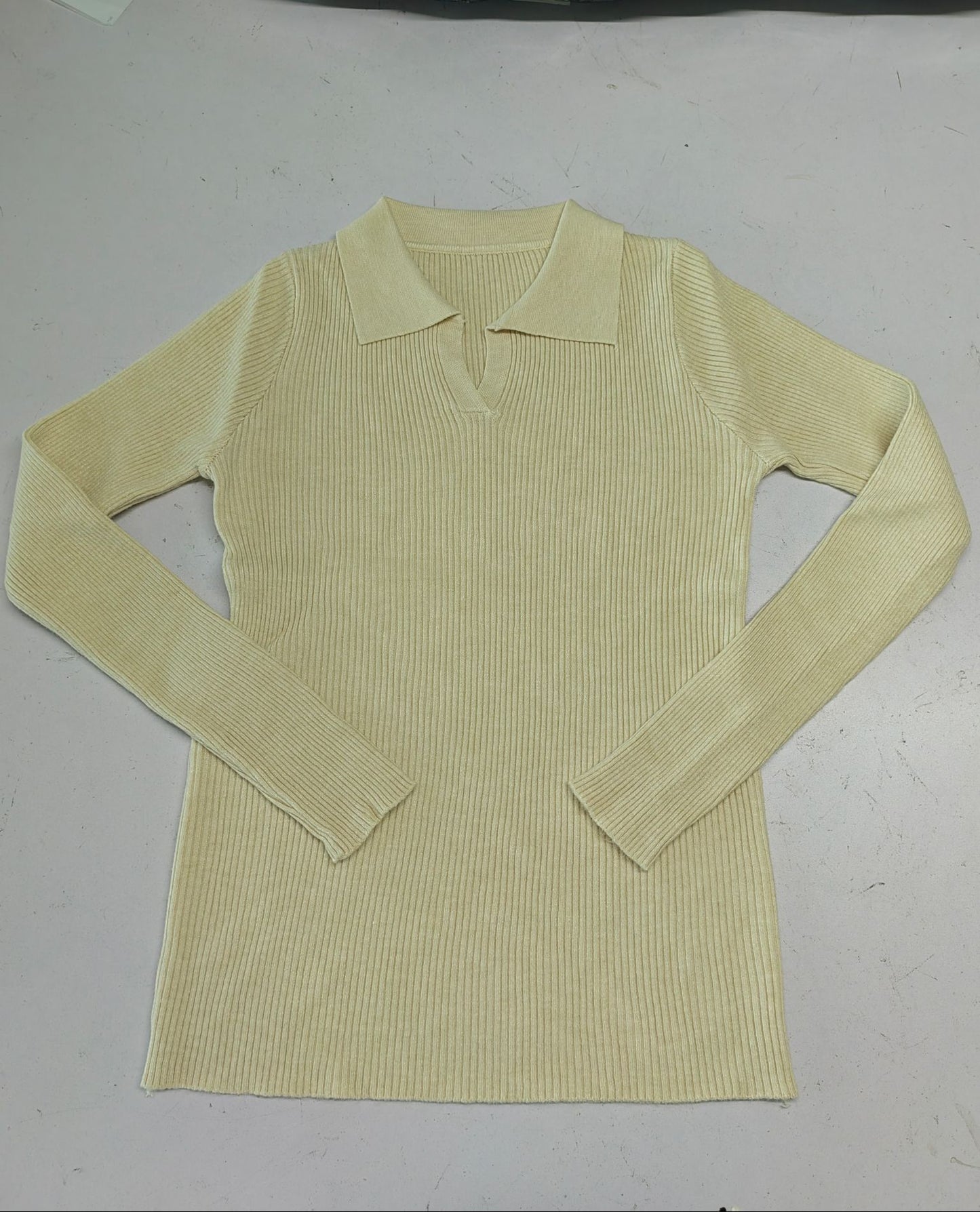 Nicola – Pull à Col Polo avec Manches Longues pour Femme