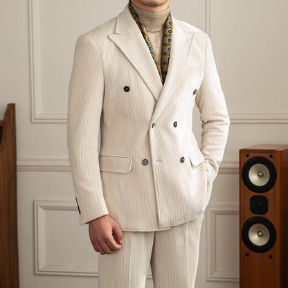 Duncan – Ensemble Costume à Double Rangée de Boucles