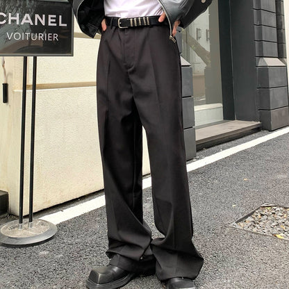 Nathan – Pantalons Droits Décontractés avec Boutons pour Hommes