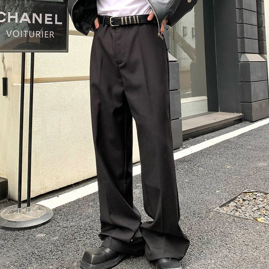 Nathan – Pantalons Droits Décontractés avec Boutons pour Hommes