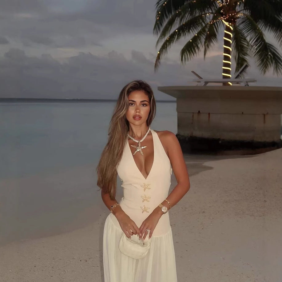 Jacqueline – Robe Dos Nu à Lacets Profonde V