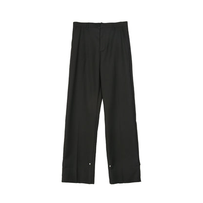 Nathan – Pantalons Droits Décontractés avec Boutons pour Hommes