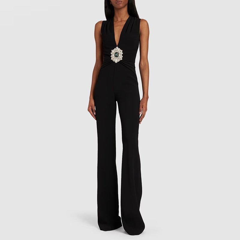 Jane – Combinaison sans manches avec perles et strass