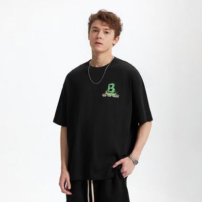 Mitchell – T-shirt Imprimé Lettre B, Style Décontracté