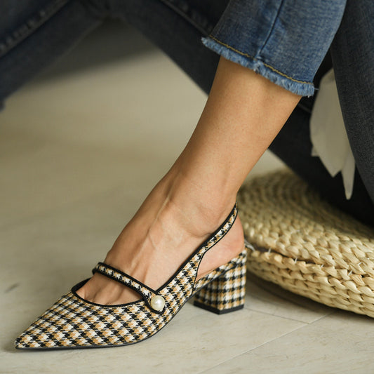 Danielle – Chaussures à Talons Hauts en Tissu