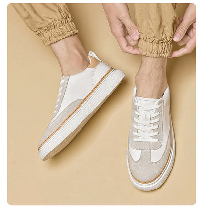 Jack – Baskets à Semelle Épaisse en Cuir Véritable