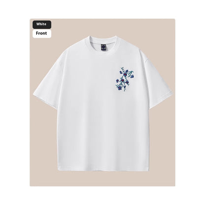 Ronnie – T-shirt à manches courtes en coton avec broderie pour hommes