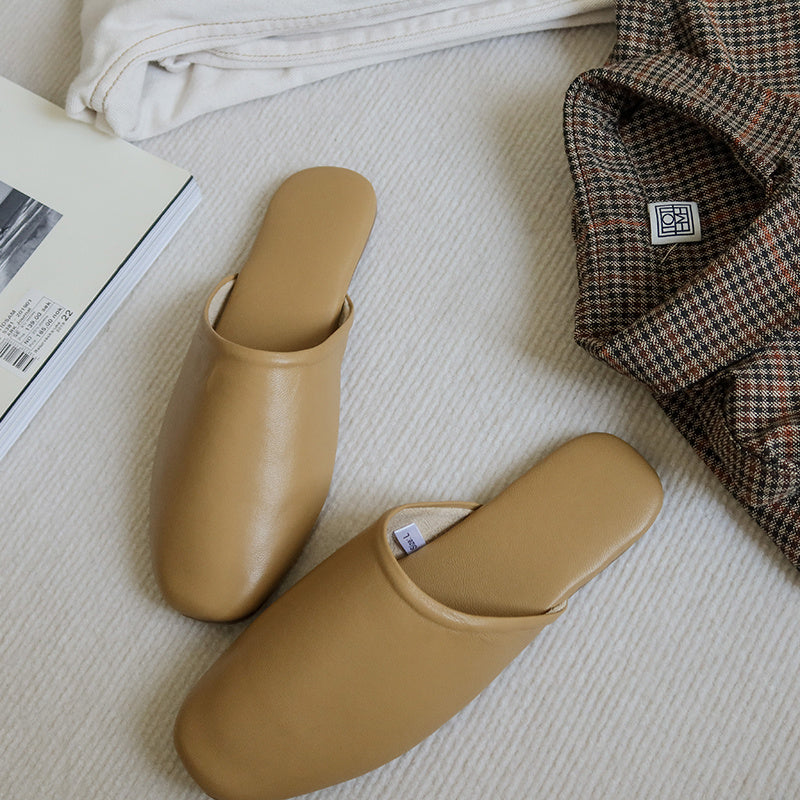Leonard – Chaussons Simples en Peau de Mouton pour Couple
