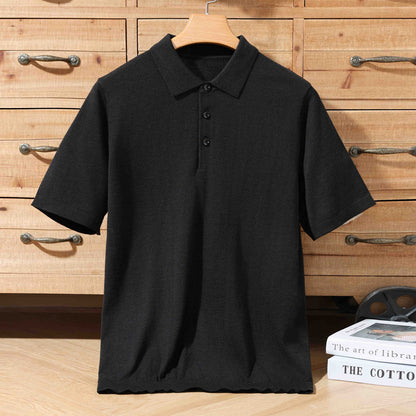 Miles – T-shirt Tricoté à Manches Courtes pour Hommes