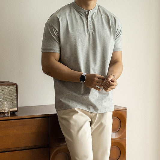 Elliot – Chemise à Col Henry Respirante et Légère