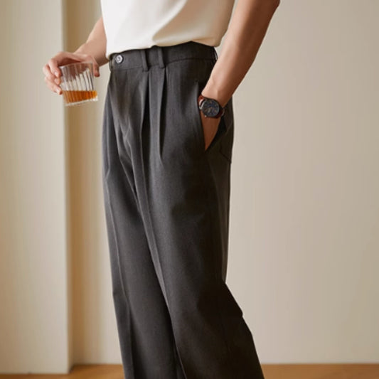 Ricky – Pantalon Commuter Affaires Drapé Décontracté