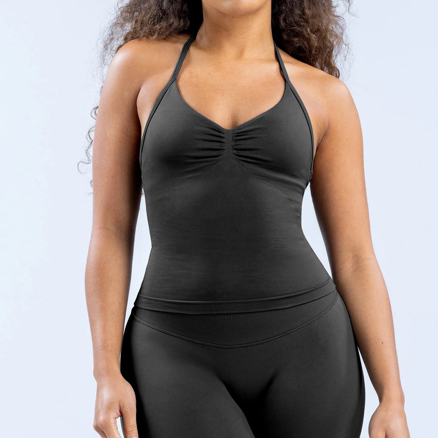 Joanne – Débardeur de Sport Sans Couture en Nylon Mat Élastique