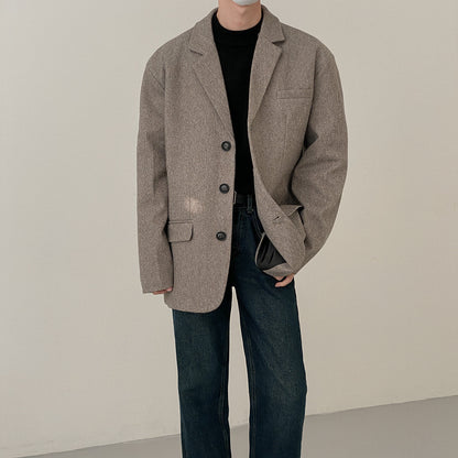 Noel – Veste de costume à simple boutonnage de style hongkongais vintage
