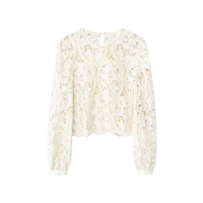 Harriet – Blouse en Dentelle Haut de Gamme Ajouré