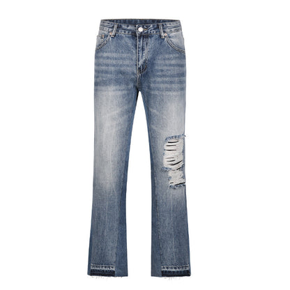 Geoff – Jeans Droits et Amples avec Trous