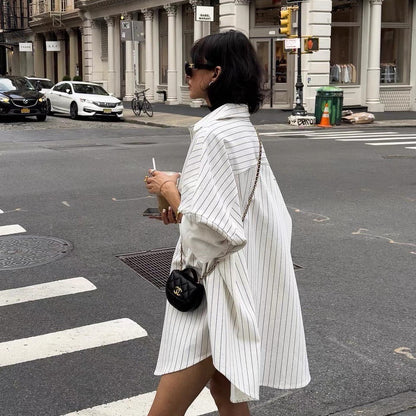 Heather – Veste Large Style Boyfriend à Manches Longues avec Poches