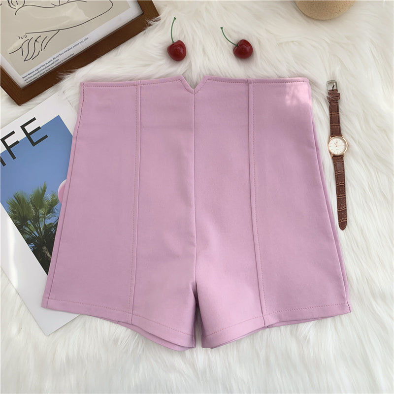 Natasha – Shorts Évasés à Taille Haute pour Femmes