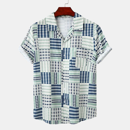 Karl – Chemise Imprimée à Manches Courtes pour Homme