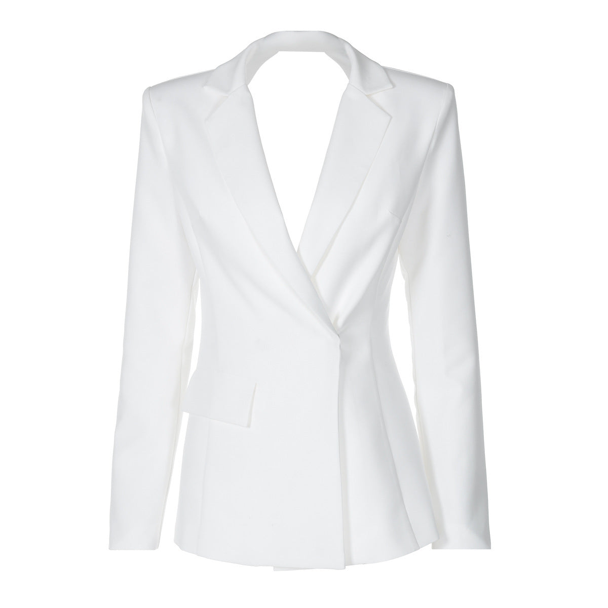 Miranda – Veste Ajustée Sexy à Manches Longues Sans Dos